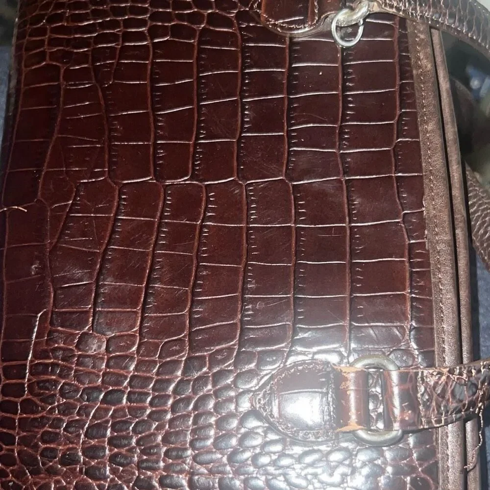 ✨Brighton Alligator Pattern Brown Leather Bag✨